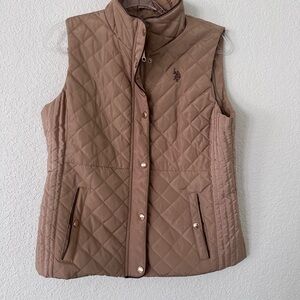 US Polo assn. women’s vest tan size L